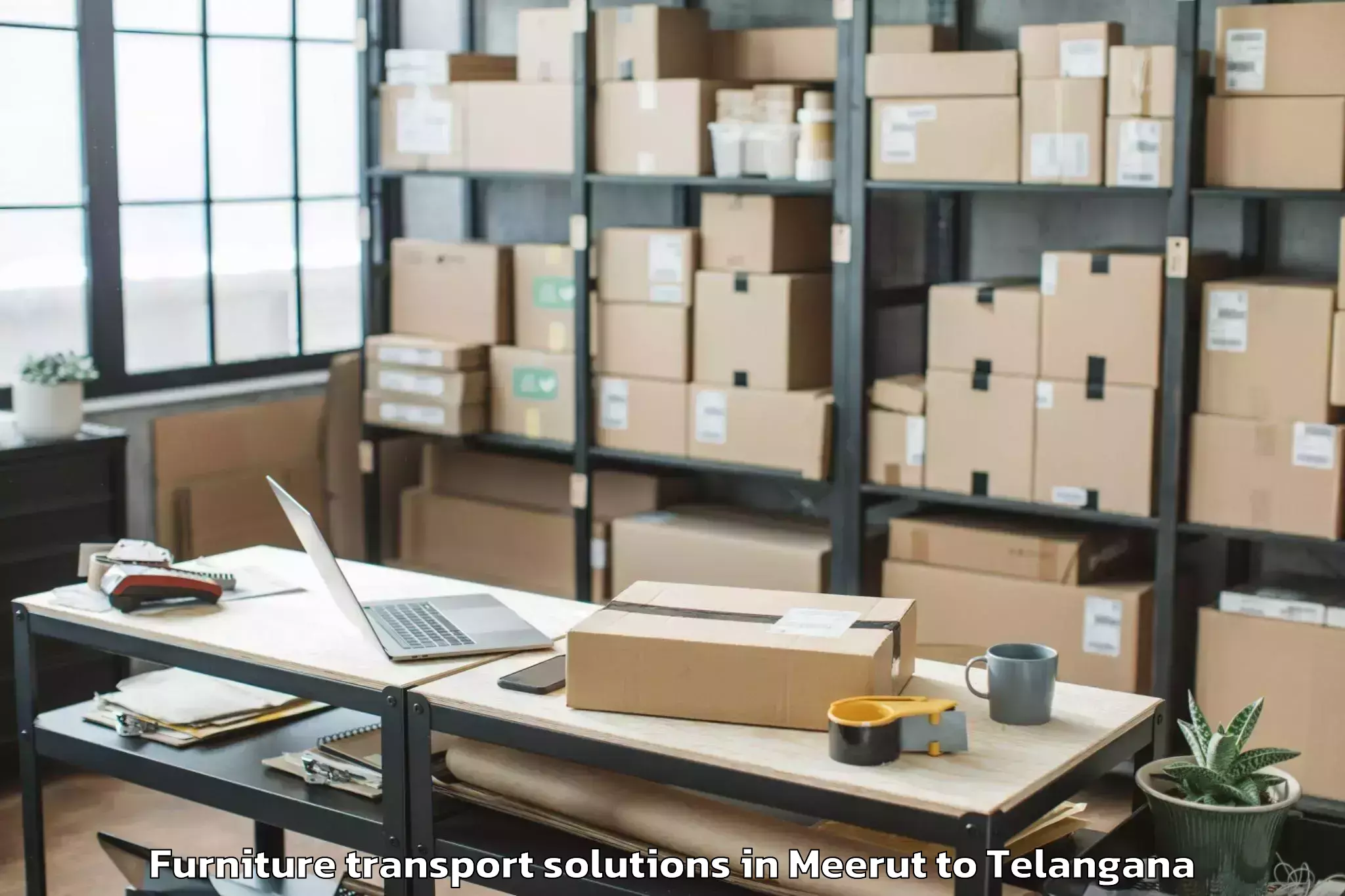 Get Meerut to Chegunta Furniture Transport Solutions